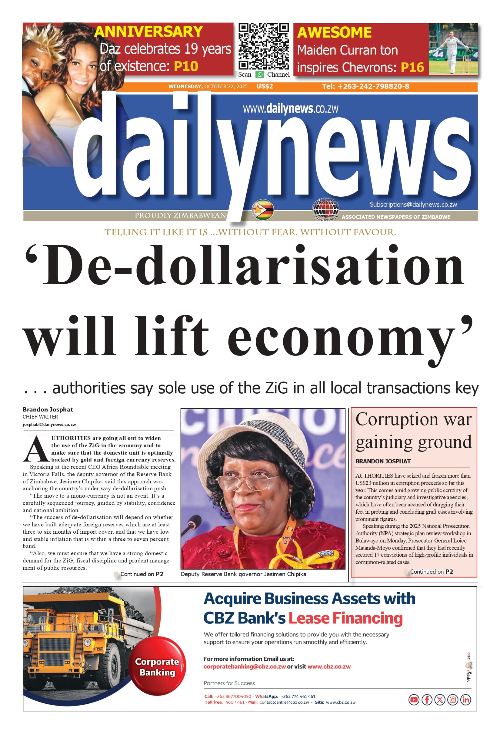 Wednesday 22 October 2025